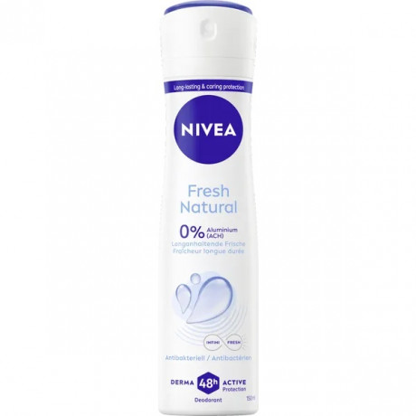 NIVEA Deospray Fresh Natural, 150 ml, Нивеа Дезодорант-спрей натуральная свежесть, 48ч защита, 150 мл