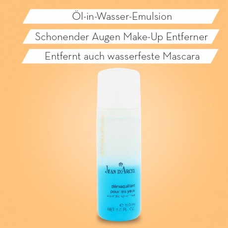 JEAN D'ARCEL demaquillant pour les yeux DEMAQUILLANTE Augen-Make-up Entferner entfernt wasserfestes Make-up demaquillant pour les yeux DEMAQUILLANTE средство для снятия макияжа с глаз удаляет водостойкий макияж