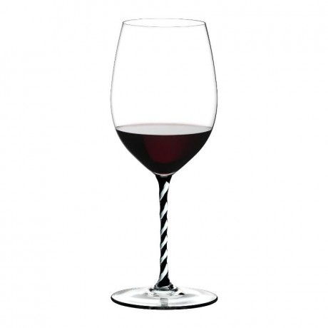 Riedel Riedel Fatto a Mano - schwarz und weiss gedreht Cabernet / Merlot Glas 625 ccm / h: 25 cm Riedel Fatto a Mano - черно-белое скрученное стекло Каберне/Мерло 625 см3 / высота: 25 см