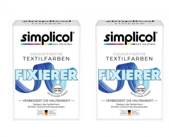 Simplicol Expert  Farb-Fixierer 2st, Фиксатор краски для ткани, закрепление цвета, усиление стойкости, для стирки 40C, 90 мл x 2 штуки