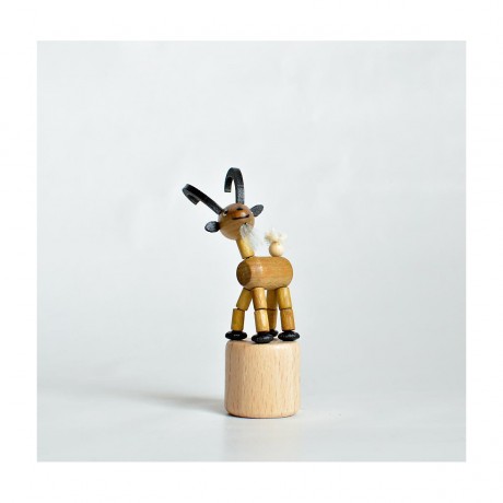 Holzspielzeug Wackelfigur Steinbock Деревянная игрушка воблер Козерог