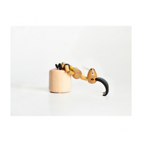 Holzspielzeug Wackelfigur Steinbock Деревянная игрушка воблер Козерог