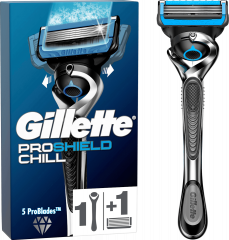 GILLETTE Rasierer, ProShield Chill, 1 St, Джилетт Набор для бритья ProShield Chill: станок и 1 сменная кассета, 1 набор