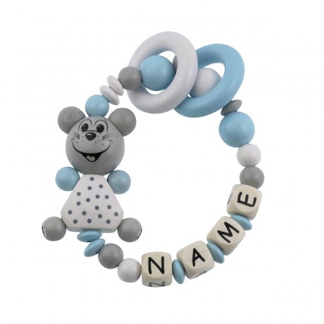 elefantasie Greifling Kleine Maus personalisiert mit Namen Игрушка-клатч Мышонок именной с именем