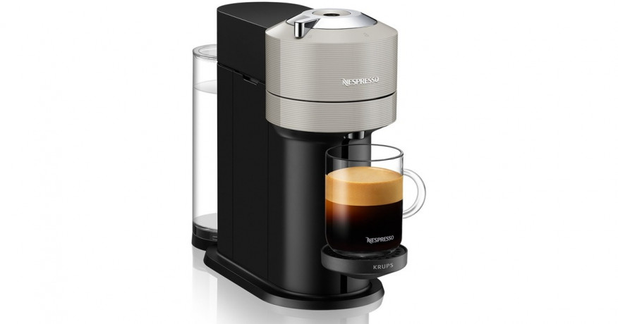 Krups Krups Nespresso Vertuo Next & Aeroccino XN911B, Kapselmaschine hellgrau/schwarz  hellgrau, schwarz Krups Nespresso Vertuo Next &amp; Aeroccino XN911B, капсульная машина светло-серый/черный