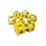 dice4friends 7-tlg. RPG Wurfelset: Racing Yellow\/White 7 шт. Набор игральных костей RPG: Racing Yellow/White