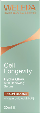 WELEDA Cell Longevity Hydra Glow Skin Renewing Serum, 30 ml, Вечерняя энзимная сыворотка-пилинг Hydra Glow с гиалуроновой кислотой HA7, 30 мл