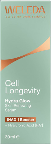 WELEDA Cell Longevity Hydra Glow Skin Renewing Serum, 30 ml, Вечерняя энзимная сыворотка-пилинг Hydra Glow с гиалуроновой кислотой HA7, 30 мл