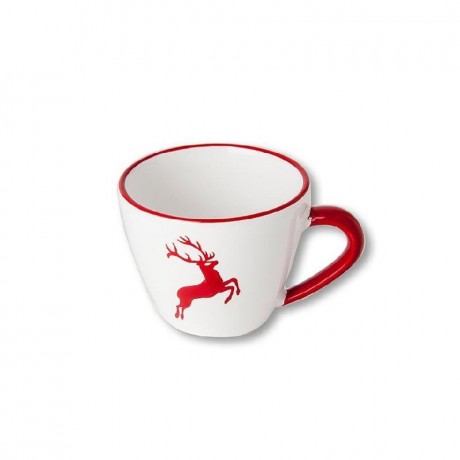 Gmundner Keramik Gmundner Keramik Rubinroter Hirsch Cappuccino-Obertasse 0,16 L / h: 6,8 cm Чашка для капучино Gmundner Ceramics Ruby Red Deer 0,16 л / высота: 6,8 см