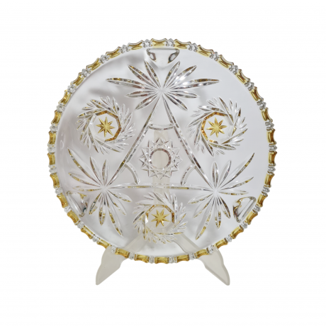 Блюдо винтажное Walther Glas, хрусталь, 29.5 см, Германия, 1960-70гг.