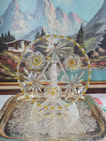 Блюдо винтажное Walther Glas, хрусталь, 29.5 см, Германия, 1960-70гг.