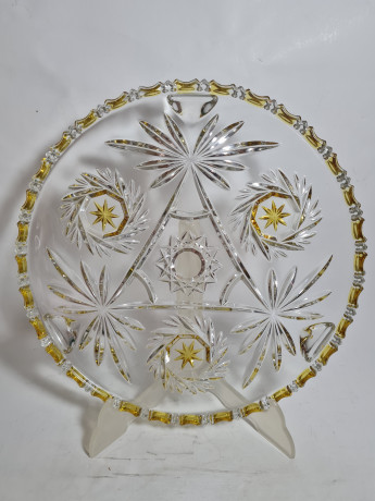 Блюдо винтажное Walther Glas, хрусталь, 29.5 см, Германия, 1960-70гг.