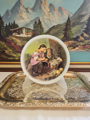 Heinrich Декоративная тарелка "Продавщица цветов", 21,5 см, Германия, 1960-70гг.