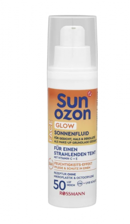 sunozon Sonnenfluid Glow LSF 50 Солнцезащитный флюид для лица и зоны декольте, с витаминами С и Е, 50 мл