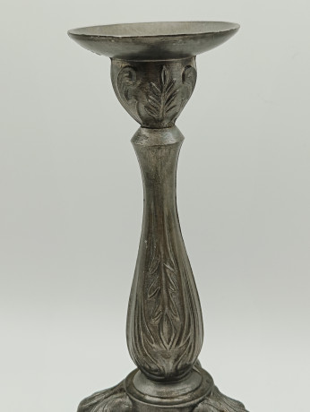 Посвечник винтажный на высоком треножье, на одну свечу, металл, 18 х 9 см, Германия, 1960-70гг.