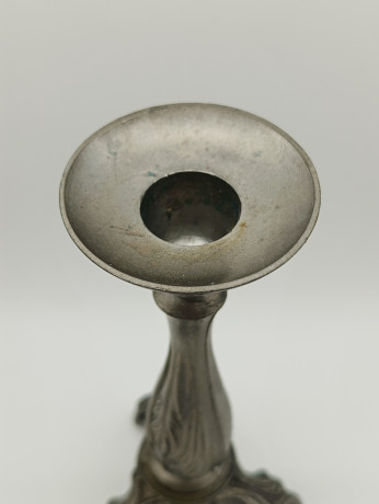 Посвечник винтажный на высоком треножье, на одну свечу, металл, 18 х 9 см, Германия, 1960-70гг.