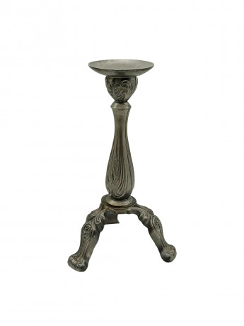 Посвечник винтажный на высоком треножье, на одну свечу, металл, 18 х 9 см, Германия, 1960-70гг.