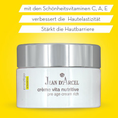JEAN D'ARCEL creme vita nutritive PRESTIGE 24h Gesichtscreme reichhaltiger Cocktail aus Pre-und Anti-Aging Wirkstoffen  creme vita nutritive PRESTIGE 24-часовой крем для лица богатый коктейль пре- и антивозрастных ингредиентов