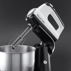 RUSSELL HOBBS RUSSELL HOBBS Handmixer Handmixer Horizon + Edelstahl-Ruhrschussel 2 Ruhrbesen+2 Knethaken, 350 W, Turbofunktion, Ruhrarm abnehmbar  Ручной миксер RUSSELL HOBBS Ручной миксер Horizon + чаша из нержавеющей стали 2 венчика + 2 насадки для тест