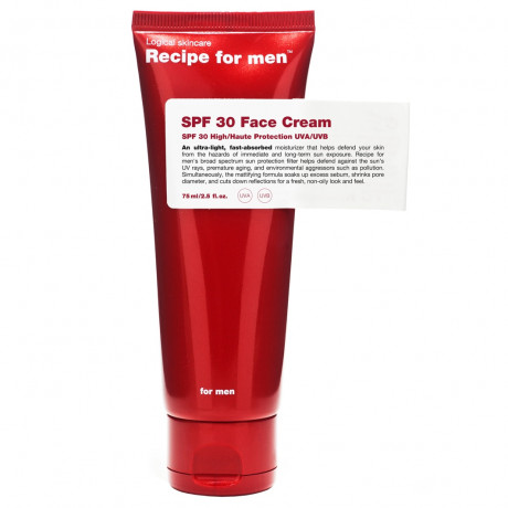 Recipe for men SPF 30 Face Cream  Крем для лица SPF 30