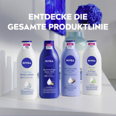 NIVEA Reichhaltige Body Milk, 250 ml, Нивеа Молочко для тела, гиалуроновая кислота и миндальное масло, 72ч увлажнение, 250 мл