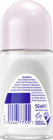 NIVEA Pearl & Beauty Anti-Transpirant Roll-On, 50 ml, Нивеа Антиперспирант ролик, перламутровые экстракты и масло авокадо, выравнивание тона кожи, 72ч защита, 50 мл