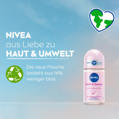 NIVEA Pearl &amp; Beauty Anti-Transpirant Roll-On, 50 ml, Нивеа Антиперспирант ролик, перламутровые экстракты и масло авокадо, выравнивание тона кожи, 72ч защита, 50 мл