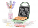 Giles & Posner Sorbet Gloss Stick-Waffeleisen, 4 Waffeln, 520W, Вафельница для мини бельгийских вафель, 520 Вт, антипригарное покрытие, индикаторы готовности, 15,5x22,3x9,3 см, бакелит, зелёный