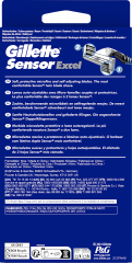 GILLETTE Rasierer, Sensor Excel, 1 St, Джилетт Набор для бритья Sensor Excel: станок и 5 сменных кассет, 1 набор