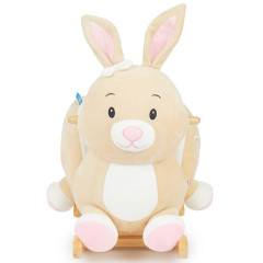 bieco Plusch Schaukeltier Baby Hase 60 cm aus Holz Schaukelpferd mit Sicherheitsgurt Schaukeltiere Плюшевая качалка