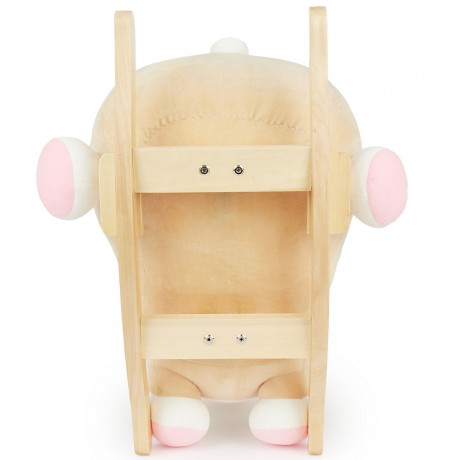 bieco Plusch Schaukeltier Baby Hase 60 cm aus Holz Schaukelpferd mit Sicherheitsgurt Schaukeltiere Плюшевая качалка