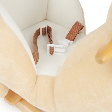 bieco Plusch Schaukeltier Baby Hase 60 cm aus Holz Schaukelpferd mit Sicherheitsgurt Schaukeltiere Плюшевая качалка