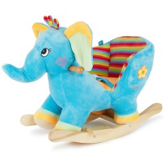 bieco Schaukelpferd Plusch Elefant Schaukeltier 60 cm Baby Wippe Holz Spielzeug ab 9 M Schaukeltiere Лошадка-качалка