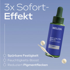 WELEDA Anti-Falten Serum, 30 ml, Сыворотка против морщин с синей горечавкой и эдельвейсом, комплекс Collagen+ Active, 30 мл