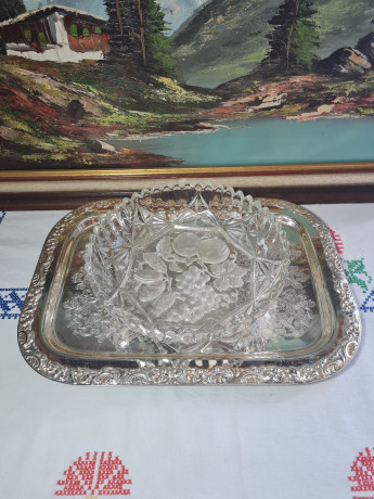 Чаша винтажная Im Stil Walther Glas, хрусталь, 25 см, Германия, 1960-70гг.