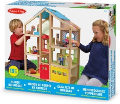 Melissa  Doug Mehrstockiges Puppenhaus aus Holz Многоэтажный деревянный кукольный домик