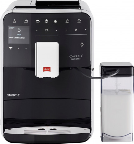 Melitta Melitta Kaffeevollautomat Barista T Smart F 83/0-102, schwarz, 4 Benutzerprofile18 Kaffeerezepte, nach italienischem Originalrezept  Полностью автоматическая кофемашина Melitta Barista T Smart F 83/0-102, черная, 4 профиля пользователя, 18 рецепто