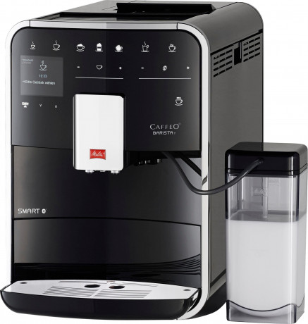 Melitta Melitta Kaffeevollautomat Barista T Smart F 83/0-102, schwarz, 4 Benutzerprofile18 Kaffeerezepte, nach italienischem Originalrezept  Полностью автоматическая кофемашина Melitta Barista T Smart F 83/0-102, черная, 4 профиля пользователя, 18 рецепто