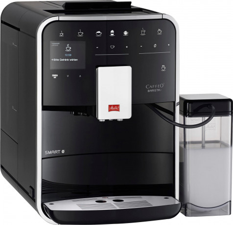 Melitta Melitta Kaffeevollautomat Barista T Smart F 83/0-102, schwarz, 4 Benutzerprofile18 Kaffeerezepte, nach italienischem Originalrezept  Полностью автоматическая кофемашина Melitta Barista T Smart F 83/0-102, черная, 4 профиля пользователя, 18 рецепто