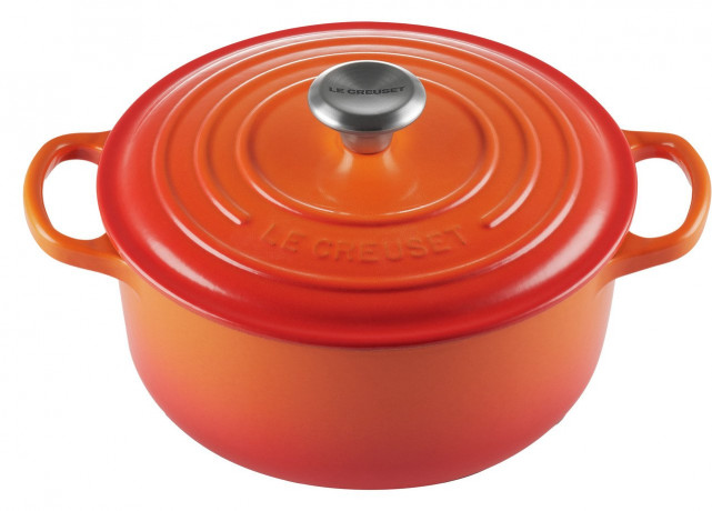 Le Creuset LE CREUSET Br\u00e4ter rund 28cm Ofenrot SIGNATURE orange LE CREUSET жаровня круглая 28см для духовки красная SIGNATURE