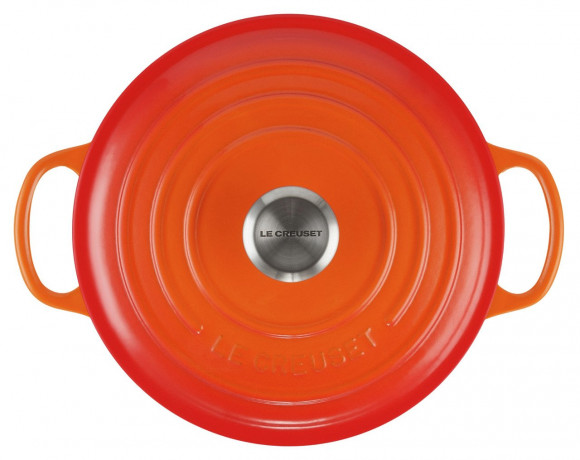 Le Creuset LE CREUSET Br\u00e4ter rund 28cm Ofenrot SIGNATURE orange LE CREUSET жаровня круглая 28см для духовки красная SIGNATURE