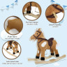 WOLTU Baby Rocking Horse Toy with Animal Sounds and Handles, 74 x 65 x 34 cm Игрушка-качалка Лошадка WOLTU для малышей со звуками животных и ручками, 74 x 65 x 34 см