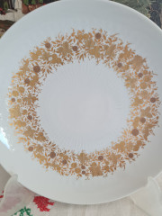 Rosenthal Винтажная тарелка с позолоченным цветочным узором, 21,5см, Германия, 1970-80гг.