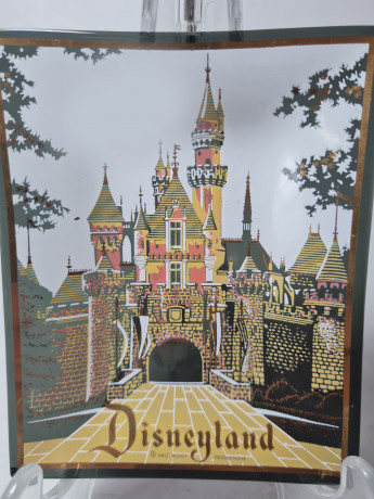 Houze Art PT. Marion Декоративное стеклянное панно "Диснейленд", 12см x 9,5см, США, 1970-80гг.