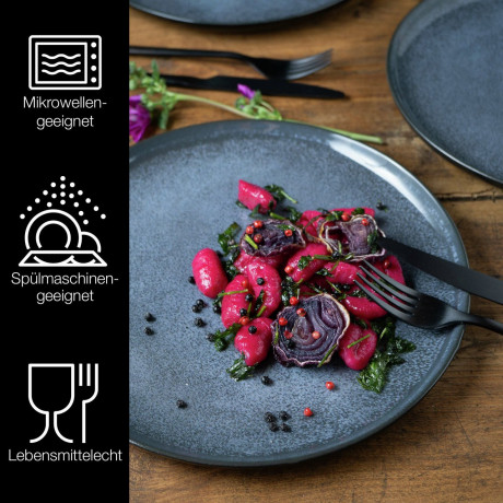 Moritz & Moritz Moritz & Moritz Dinner Teller 6-tlg. DIGITAL blau Обеденные тарелки Moritz & Moritz 6 шт. ЦИФРОВОЙ