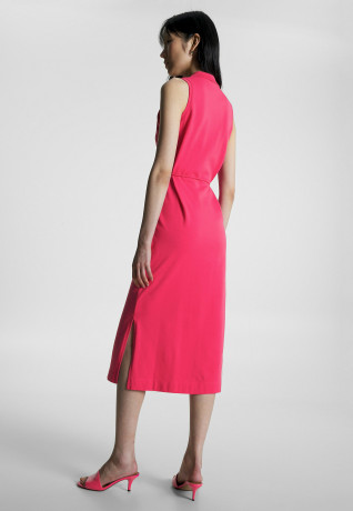 Tommy Hilfiger SLM COLLR DTAIL MIDI DRS NS Shirt dress bright cerise pink SLM COLLR DTAIL MIDI DRS NS Платье-рубашка ярко-вишнево-розовый