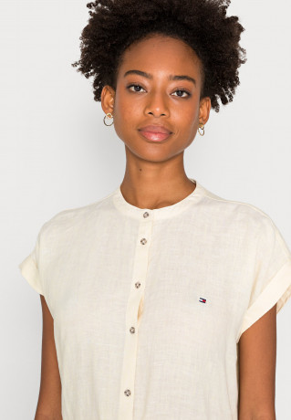 Tommy Hilfiger MIDI SHIRT DRESS Day dress lemon twist ПЛАТЬЕ МИДИ-РУБАШКА Повседневное платье лимонный твист