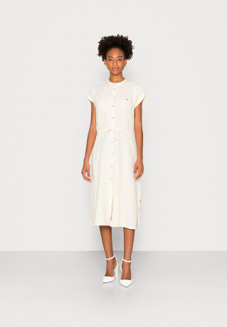 Tommy Hilfiger MIDI SHIRT DRESS Day dress lemon twist ПЛАТЬЕ МИДИ-РУБАШКА Повседневное платье лимонный твист