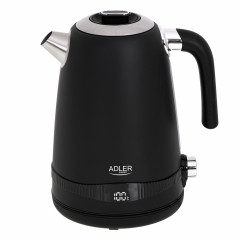 JUNG JUNG Wasserkocher ADLER AD1295B Wasserkocher mit Temperatureinstellung Digital Kettle, 1.7 l, 2200 W, Edelstahl LCD Display 360° Basis, Wasserkessel Wasser kochen Kettle  Чайник JUNG ADLER AD1295B чайник с регулировкой температуры, цифровой чайник, 1