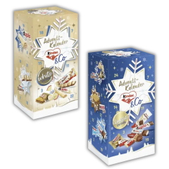 SET: Ferrero Kinder Adventskalender 2025 White + Classic НАБОР: Адвент-календарь 2025 Ferrero Kinder White + Ferrero Kinder Classic , 24+24 сладких сюрприза, 263г+ 295г